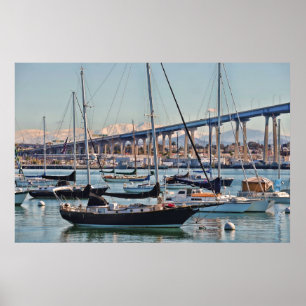 San Diego Bay and Bridge Poster