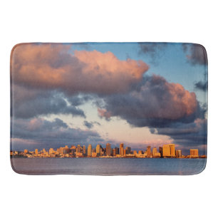San Diego Bay City Skyline Bath Mat
