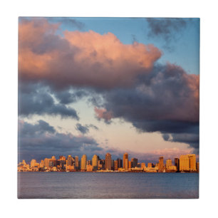 San Diego Bay City Skyline Ceramic Tile