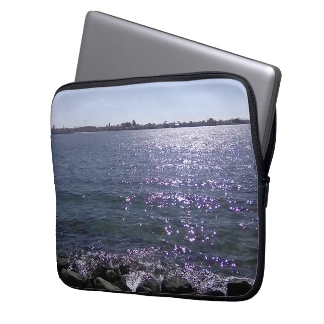 San Diego Bay/Coronado Island Photo Laptop Sleeve (Front Left)