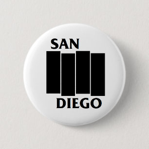 San Diego/Black Flag parody punk button