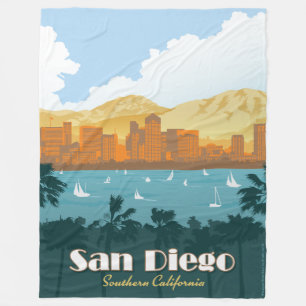 San Diego, CA Fleece Blanket