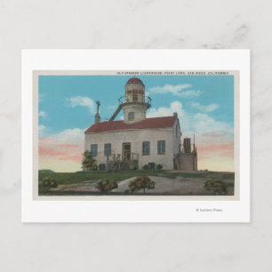 San Diego, CA - Old Spanish Lighthouse at Postcard