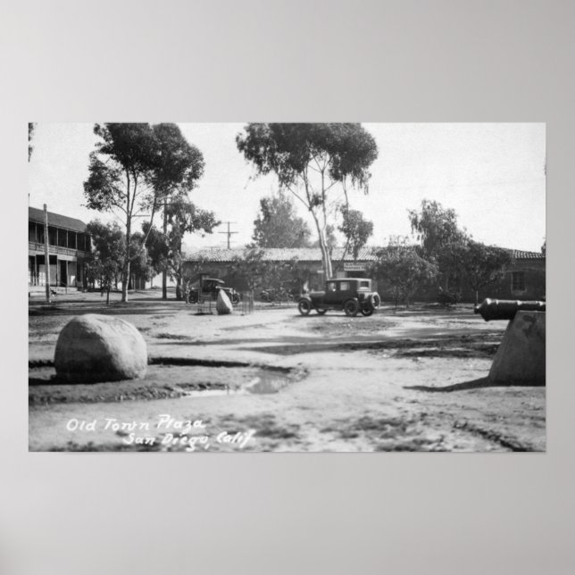 San Diego, CA Old Town Plaza View Photograph Poster (Front)