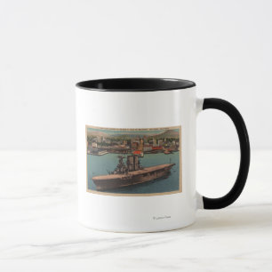 San Diego, CA - View U.S. Navy Aircraft Carrier Mug