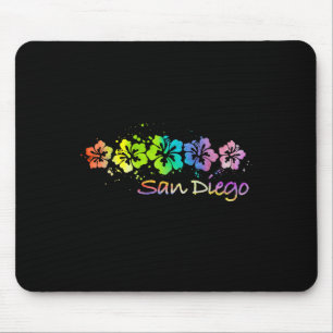 San Diego, Ca Watercolor Beach & Surf Mouse Pad