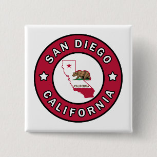 San Diego California 15 Cm Square Badge