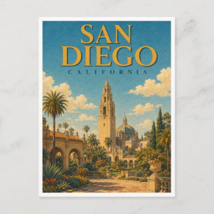 San Diego California Balboa Park GeoSaga Postcard