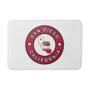 San Diego California Bath Mat