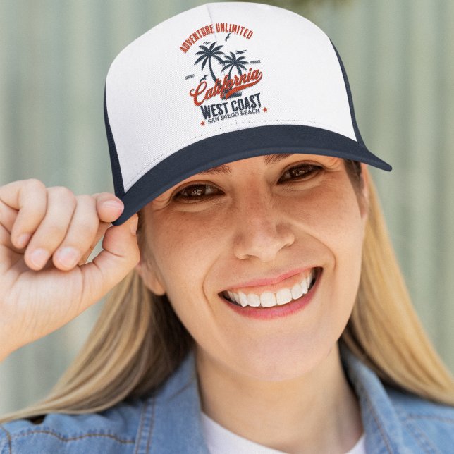 San Diego California Beach Adventure Unlimited Trucker Hat (Creator Uploaded)