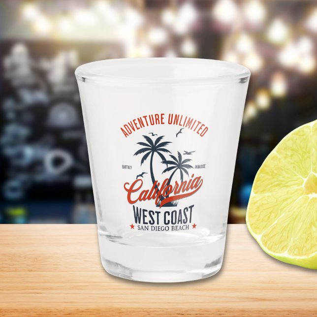 San Diego California Beach Funny San Diego Shot Glass (Creator Uploaded)