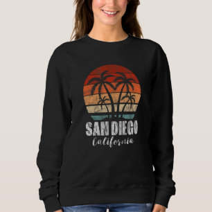 San Diego California Beach Palm Trees Surfing Summ Sweatshirt