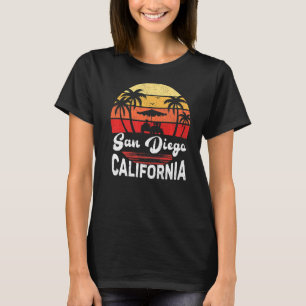 San Diego California Beach Retro Vintage Beach Sun T-Shirt