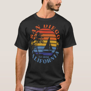 San Diego California Beach Sailboat Summer Vacatio T-Shirt