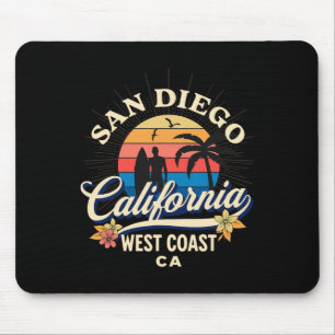 San Diego California Beach Surf Summer Vacation Vi Mouse Pad