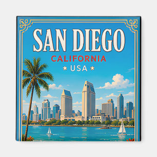 🌊 San Diego California Beach Vacation Memory Magnet