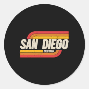 San Diego California Ca City Classic Round Sticker