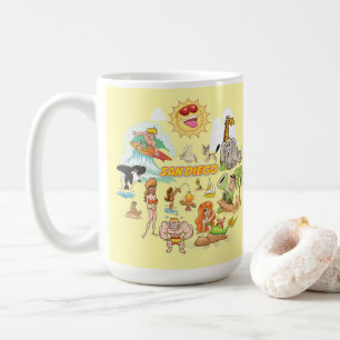 San Diego California Cartoon Coffee Mug