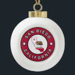 San Diego California Ceramic Ball Christmas Ornament<br><div class="desc">San Diego California</div>
