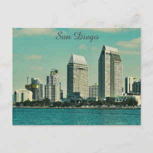 San Diego California City Skyline Travel Photo Postcard