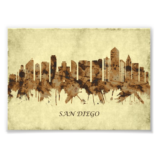 San Diego California Cityscape Photo Print (Front)
