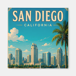 🌊 San Diego California Coastal City Views Magnet