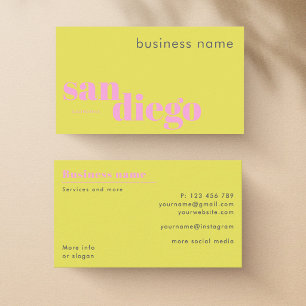 San Diego California company shop Business Card
