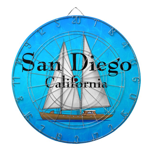 San Diego California Dartboard (Front)