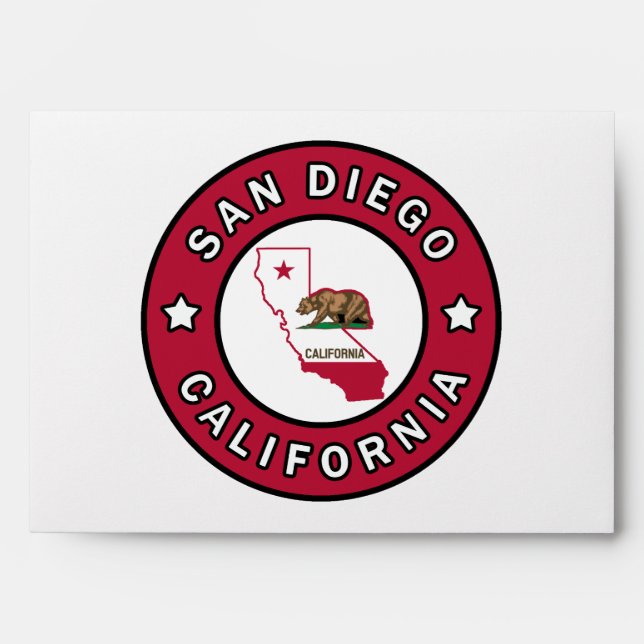 San Diego California Envelope (Front)