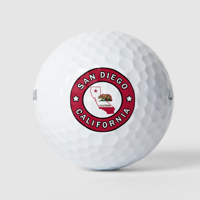 San Diego California Golf Balls (Front)