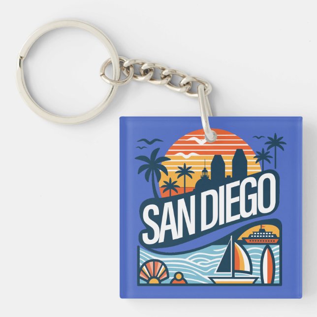 San Diego California Key Ring (Front)