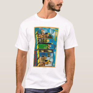 San Diego, California - Large Letter Scenes T-Shirt