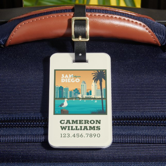 San Diego, California Luggage Tag (Front Insitu 2)