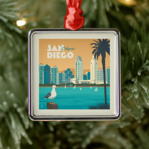 San Diego, California Metal Ornament