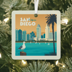 San Diego, California Metal Tree Decoration