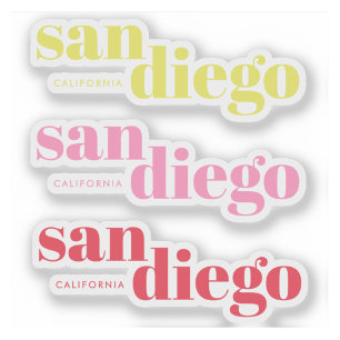San Diego California modern typography