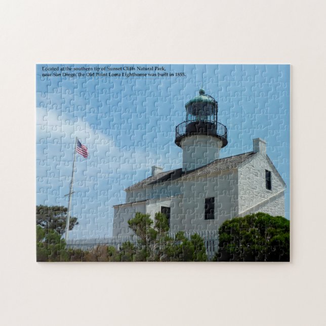 San Diego California Old Point Loma Lighthouse Jigsaw Puzzle (Horizontal)