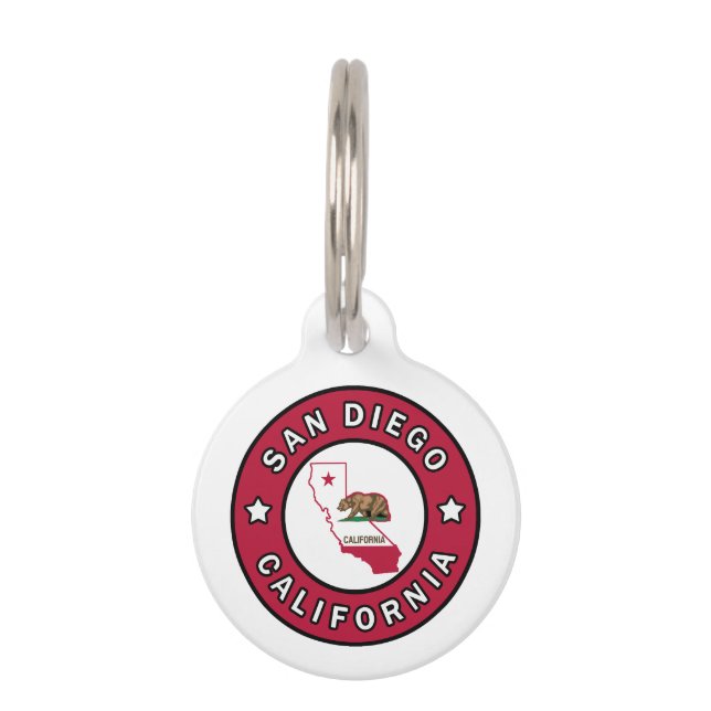 San Diego California Pet Tag (Front)