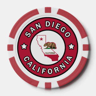 San Diego California Poker Chips