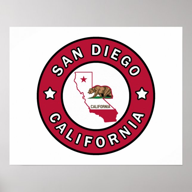 San Diego California Poster (Front)