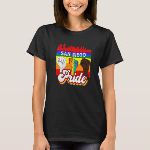 San Diego California Pride Rainbow Gay Pride Flag  T-Shirt