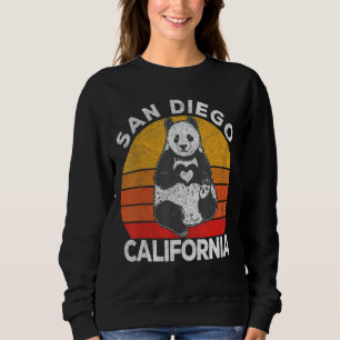 San Diego California Retro Panda Zoo Vintage Sweatshirt