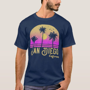 San Diego California Retro Vintage Sunset  T-Shirt