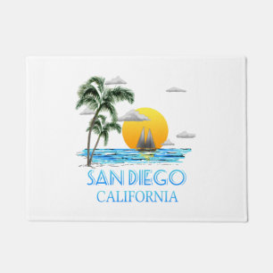 San Diego California Sailing Doormat