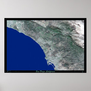 San Diego, California satellite poster photo print