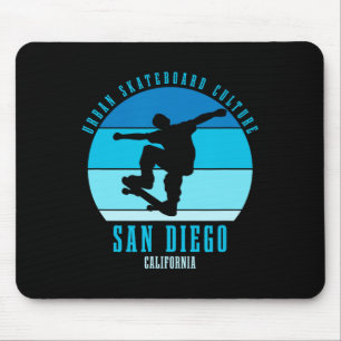 San Diego California Skateboarder Urn Skateboardin Mouse Pad