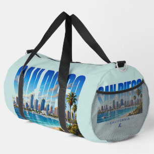 San Diego California Skyline Coastal City Travel Duffle Bag