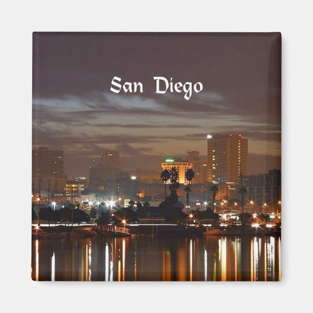 San Diego, California skyline Magnet (Front)