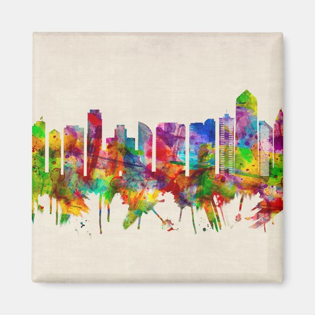 San Diego California Skyline Magnet (Front)