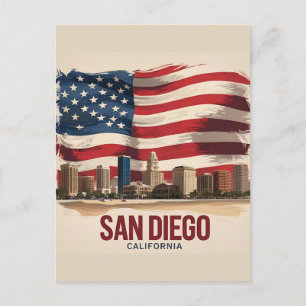 San Diego California Skyline Postcard